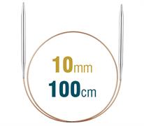 Circular Needle 100cm x 10.00mm White Brass, Long